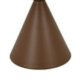 thumbnail image 4 of Jammy Plant Stand Table, Round 24 Inch Top, Brown Metal Cone Base, 4 of 5