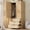 Natural wood AB box, variant on Kicctian Wardrobe Closet with 3 Drawers, 70" Bedroom Armoire with 2 Doors & Hanging Rod, Clothes Storage Organizer Cabinet for Bedroom, Living Room, White AB Box