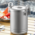 thumbnail image 4 of Camping Cooking Set Outdoor Portable Picnic Camping Pot Stainless Steel Pot Multifunctional Travel Camping Pan Accessory,1 Set * Outdoor Camping Pot,Silver, 4 of 7