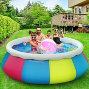 Inolait Inflatable Pool Full-Sized Family Lounge Pools Thicker abrasion resistant material ,120" x 72" x 22"
