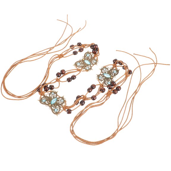 HONITANO 1Set Boho Belts Women Braided Wax Rope for Mother's Day