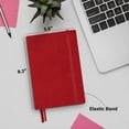 thumbnail image 4 of A5 Hardcover Vegan Leather Red Squared Notebook with 120 gsm Graph Cream Paper & Gift Box, 80 Sheets, 4 of 8