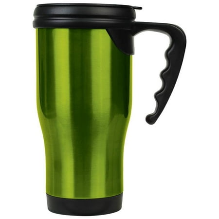 

Maxam JDLTM064 14 oz Stainless Steel Travel Mug with Handle Green