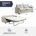 thumbnail image 2 of ijuicy 2 in 1 Pull Out Couch Bed, Convertible Sleeper Sofa Full Size, Sofa Bed with USB Port for Living Room - Beige, 2 of 7