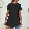 thumbnail image 3 of Womens Summer Tops Casual Square Neck Puff Short Sleeve T Shirts, 3 of 4