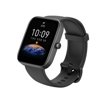 Amazfit Bip 3 Pro Smart Watch: Android & iOS - 4 Satellite Positioning Systems - 1.69" Color Display - 14-Day Battery Life - 60+ Sports Modes - Blood Oxygen Heart Rate Monitor - Water-Resistant, Black
