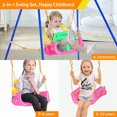 thumbnail image 2 of JUGAAD LIFE 3-in-1 Baby Swing Sets with Hanging Strap and Hooks - Toddler Swing Seat for Indoor/Outdoor Play, Anti-Flip, Snug & Secure Detachable Design - Pink, 2 of 8