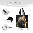 thumbnail image 6 of Japuie Realistic Style Cute Cat Print Tote Bags, Shoulder Bag with Zipper Closure, Top Handle Handbag,Shopping Bags,Travel Shoulder Bag ,Suitable for Gym Shopping, Work, and School, 6 of 7