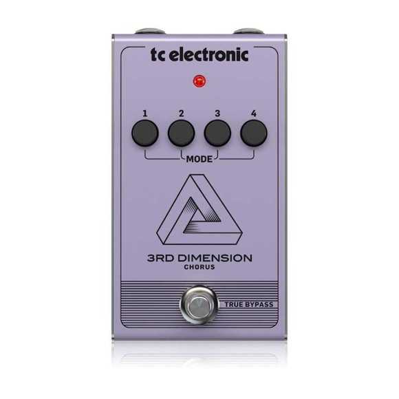 TC Electronic 3RD DIMENSION CHORUS Vintage Analog Chorus Pedal Recreation with 4-Button Effect Selection and BBD Circuitry