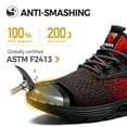 thumbnail image 2 of SUYSTEX Indestructible Safety Work Shoes Steel Toe Breathable for Men Women Work Sneakers Breathable Lightweight Industrial & Construction Shoes, 2 of 6