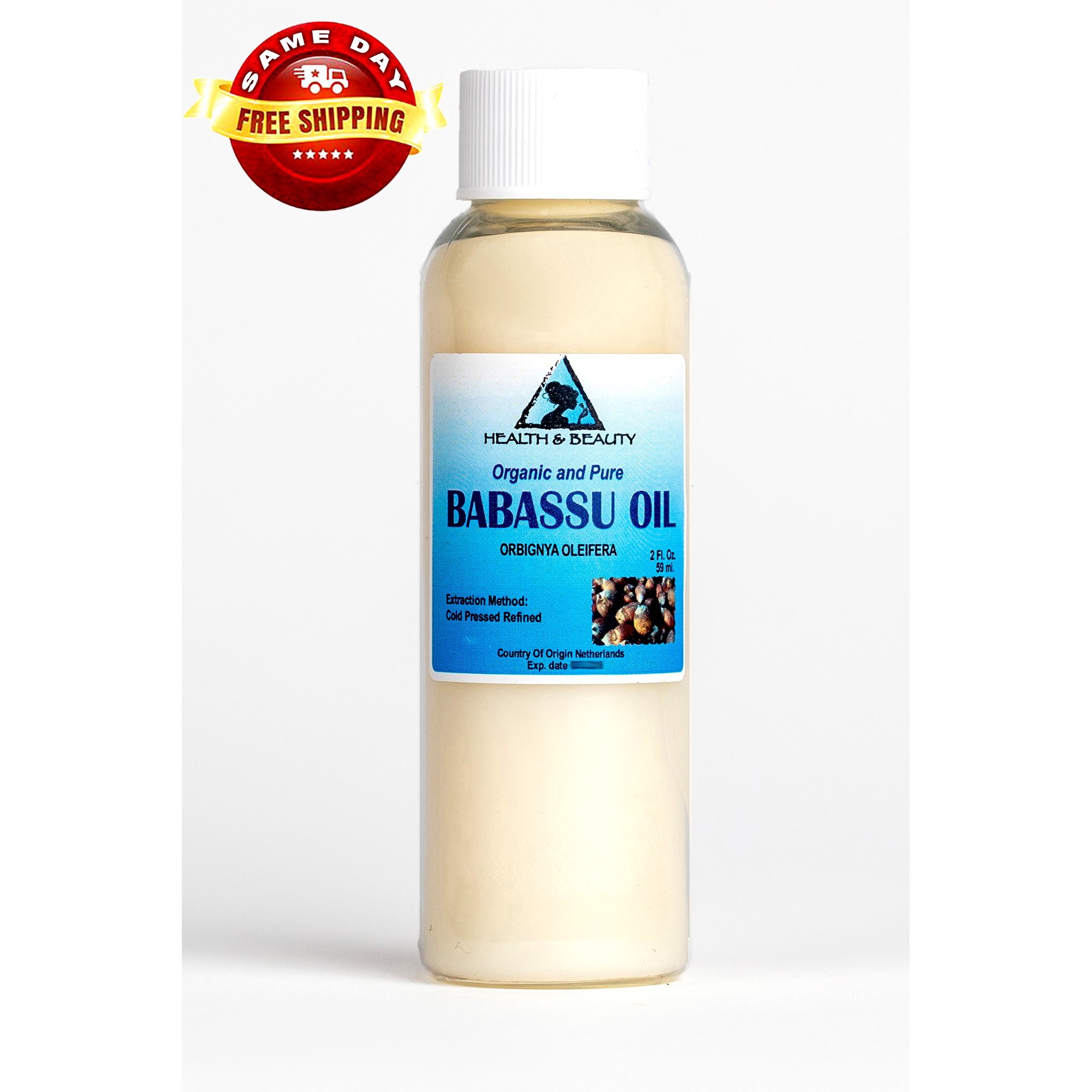 Babassu Oil Organic Carrier Cold Pressed Natural Fresh Premium 100% Pure 2 oz