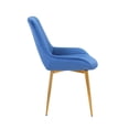 thumbnail image 4 of Porthos Home Dayo Set Of 2 Velvet Dining Chairs With Low Back, Shallow Scoop Seat And Golden Chrome Legs (Armless Design Is Suitable For Small Kitchens And Dining Areas), 4 of 7
