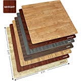 Sorbus Wood Grain Floor Mats Foam Interlocking Mats Tile 3/8-Inch Thick Flooring Wood Mat Tiles Borders - Home Office Playroom Basement Trade Show (12 Tiles, 48 Sq ft, Mahogany)