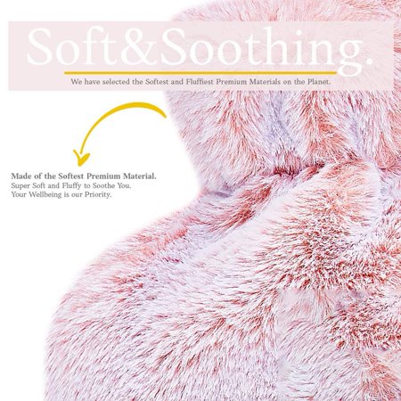 

Hot Water Bottle Bed Warm Waist Warm Back Hot Water Bottle with Super Soft Plush Material Cover A