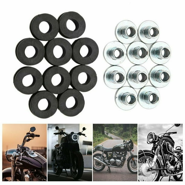 10pcs Motorcycle Rubber Grommets Bolt For Honda Yamaha Suzuki Kawasaki