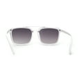 thumbnail image 2 of Kids Child Size Luxe Plastic Semi Rimless Rectangular Racer Sunglasses White Smoke, 2 of 4