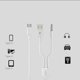 thumbnail image 3 of 2-in-1 Type-C Car Audio Cable Wire 1 Split 2 Type C to USB A 3.5mm AUX Cable HiFi Sound Quality for Car Speakers, 3 of 4