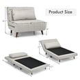 thumbnail image 4 of Costway Canapé-Lit Convertible 3 Positions Chaise Pliante avec Oreiller Beige, 4 of 10