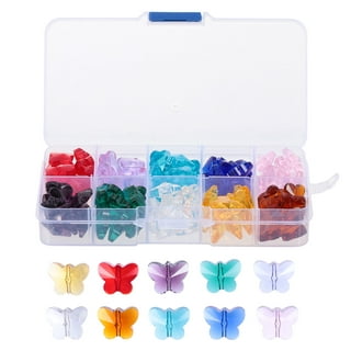 Butterfly Beads - 14mm AB Translucent Iridescent Color Little Butterfly  Shaped Resin or Acrylic Beads - 100 pc set
