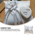 thumbnail image 5 of Almohada para anillos de boda, para ceremonias románticas de bodas, color blanco, 5 of 5