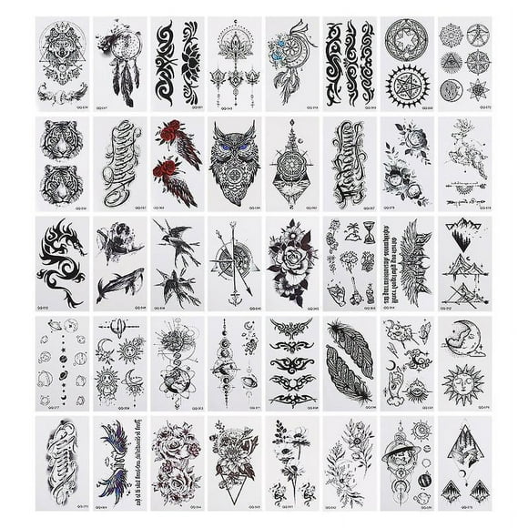 40 tatuajes temporales.