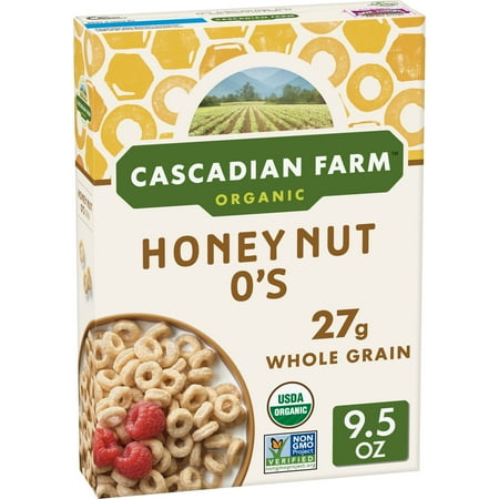 Cascadian Farm, Organic Breakfast Cereal, Honey Nut O's, 9.5 oz
