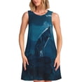 thumbnail image 1 of Disketp Lonely Night Wolf para Vestido sin Mangas para Mujeres, Vestidos de Verano para Mujeres, Casual y Holgado para la Playa, 1 of 7