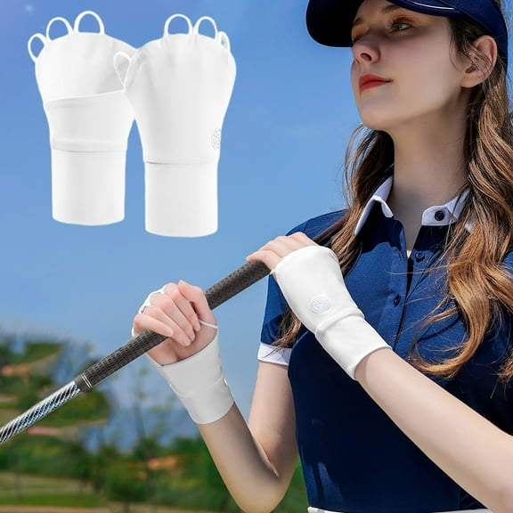 JingChun 1 Pair of Fingerless UV Protection Gloves - Driving, Sailing, Kayak & Paddling Gloves - Sun Protection, Fishing - Women