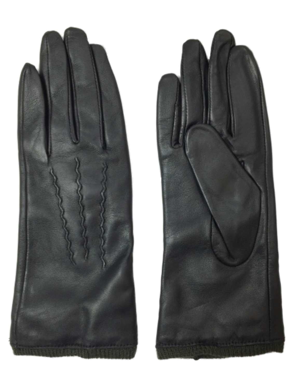 womens green leather gloves
