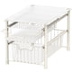 thumbnail image 1 of Cesta apilable de 2 niveles para el hogar, sencilla, blanca, 1 of 8