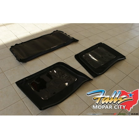 - 2013-2018 Jeep Wrangler JK 4 Door Premium Fabric Soft Top Tinted Window Kit OEM