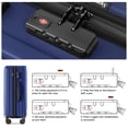 thumbnail image 4 of 24 inch Checked Luggage With Wheels Hardside Suitcase For Business/Travel,Blue, 4 of 8