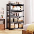 thumbnail image 3 of COOKCOK 5-Tier Garage Shelving, Adjustable Metal Storage Shelf, 2200LBS Heavy Duty Storage Shelves, Ideal for Garage, Warehouse, or Home Organization, 39.4" x 19.7" x 63", Black, 3 of 9