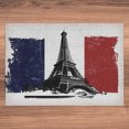 thumbnail image 5 of Ambesonne France Jigsaw Puzzle Durable Cardboard, Grunge Flag Eiffel Tower, 1000 pcs, Coconut Vermilion, 5 of 5