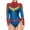 Captain, variant on HTQWLP Superhero Onesie Halloween Costumes, One-piece Jumpsuit Swimsuit, Superhero Long Sleeve Round Neck Bodysuits, Halloween Christmas Party Dress Up Performance Clothes for Womens, Light Blue/S