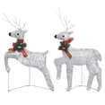 thumbnail image 3 of Outdoor 4 Reindeer Christmas Decor, 80 Cool White LEDs, Silver Metal, 3 of 9