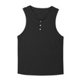 thumbnail image 2 of Hicidod Tank Tops Men Big And Tall Sleeveless Beach Lighweight Shirts for Men Summe Solid Workout Casual Button Down T-Shirts, 2 of 5