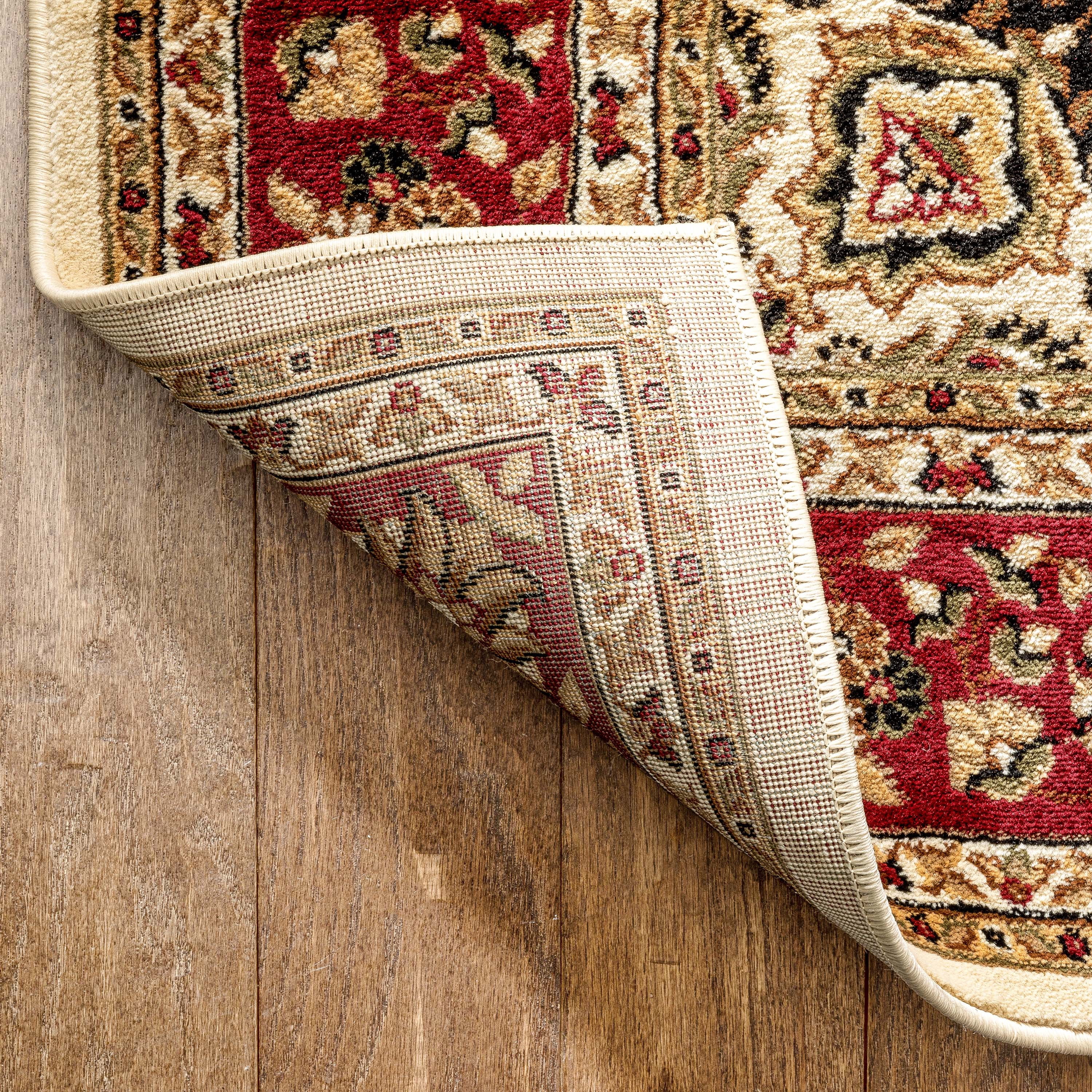 Well Woven Barclay Medallion Kashan Traditional Oriental & Persian Ivory 7'10" x 9'10" Area Rug