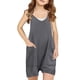 thumbnail image 1 of Odeerbi 5-14 Años Niñas Traje de Verano Lindo Color Sólido Camisola Romper Casual Transpirable Cómodo Combinados Pantalones Cortos Con Bolsillos, 1 of 5