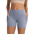 thumbnail image 5 of RUNNING GIRL Women's High Waisted Yoga Shorts with Pockets, Tummy Control Workout Biker Shorts for Running, Gym, Fitness, Athletic Training, 5 of 5