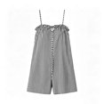 thumbnail image 5 of Taqqpue Rompers for Women Summer Sleeveless Scoop Neck Tank Top Women Striped Spaghetti Strap Romper Summer Beach Cover Up Shorts Casual Short Jumpsuit Rompers with Pockets, 5 of 9