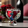 thumbnail image 3 of Qnjujn Elegant Bird-Engraved Glass Tumbler, Unique Artisan Drinking Cup for Cocktails Juice Water, Dishwasher Safe Home Bar Decor Gift Set, 3 of 5