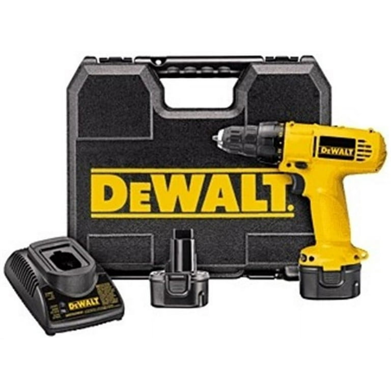 Dewalt DC750KA Heavy Duty Drill/Driver Kit, V, Ni-Cd, 3/8in,