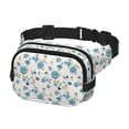 thumbnail image 2 of Rateoe Rose Flowers Print Fanny Pack Belt Bag for Women and Men, Square Double-Layer Waterproof Waist Pack with Adjustable Strap for Hiking, Jogging, Cycling, 2 of 9