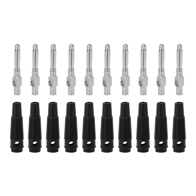 Oubit Banana Plug,10Pcs 4mm 7Pin Banana Banana Plug Stackable Banana Plugs Ultimate Reliability