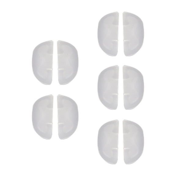 Wswqop 10 Pieces Silicone Children Eyeglass Nose Pads Replacement Anti Slip Comfortable White
