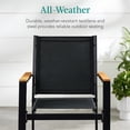 thumbnail image 4 of Best Choice Products Set of 2 Textilene Chairs, Steel Conversation Accent Furniture w/ Armrests - Black/Black, 4 of 9