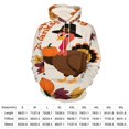 thumbnail image 2 of Happy Thanksgiving Pumpkin Turkey Men's Women Vintage 3D Hooded Sweatshirt - All-Season Loose Fit Streetwear, 2 of 6