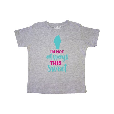 

Inktastic I m Not Always This Sweet Ice Cream - Blue Pink Gift Toddler Boy or Toddler Girl T-Shirt