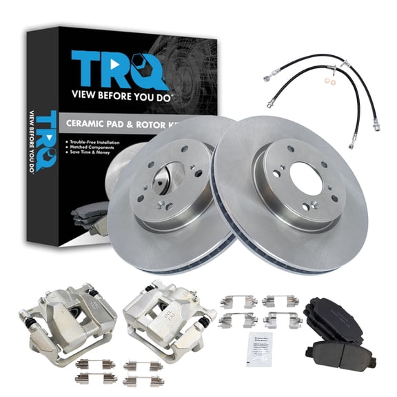 TRQ Front Brake Pad & Rotor Kit Ceramic Fits 2018-2021 Honda Accord